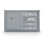 View 3 Door Standard 4C Mailbox with 1 Parcel Locker